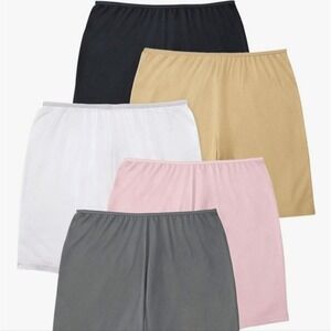 Comfort Choice Cotton Boxer Shorts Pink Neutral Minimalist‎ Lounge Size 12 Plus